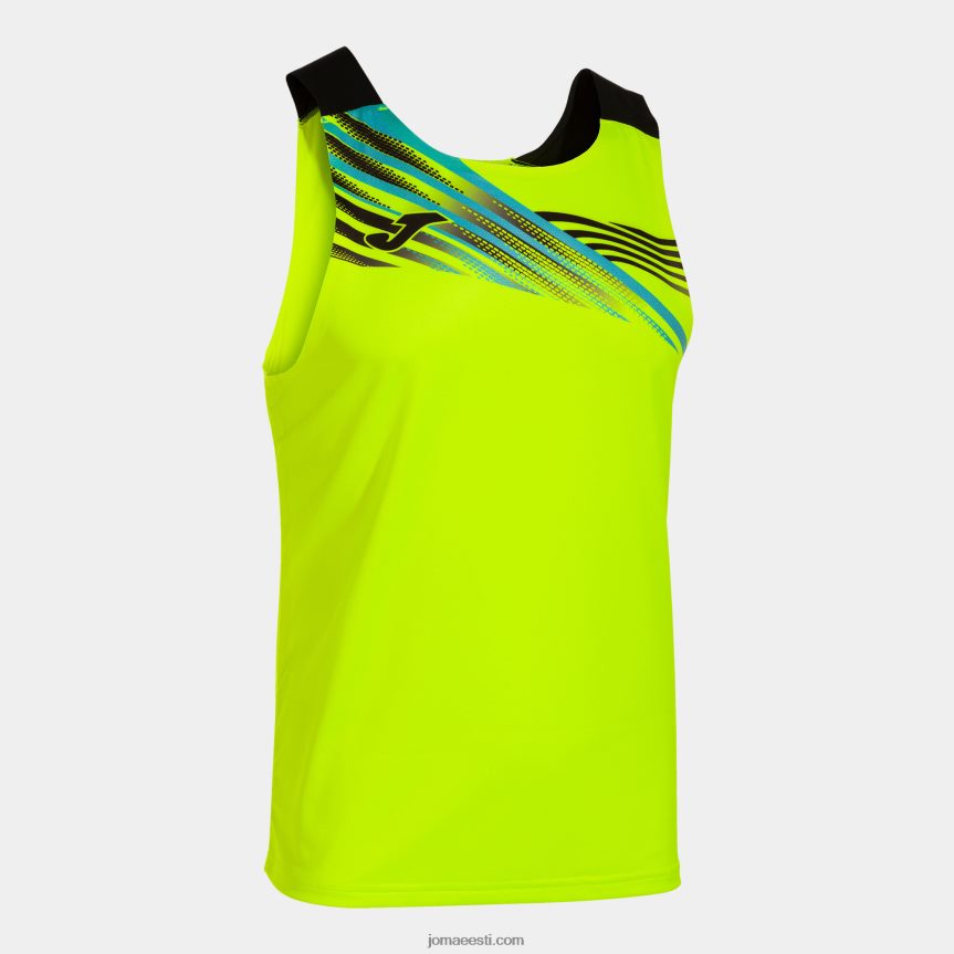 mehed varrukateta t-särk eliit x DJNBH3204 fluorestseeruv kollane must Joma