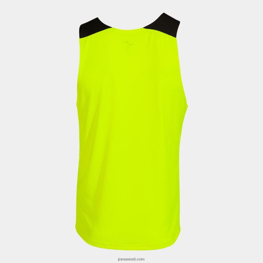 mehed varrukateta t-särk eliit x DJNBH3204 fluorestseeruv kollane must Joma