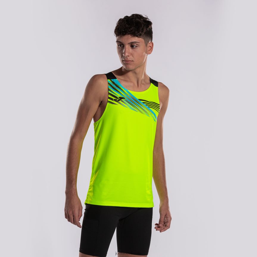 mehed varrukateta t-särk eliit x DJNBH3204 fluorestseeruv kollane must Joma