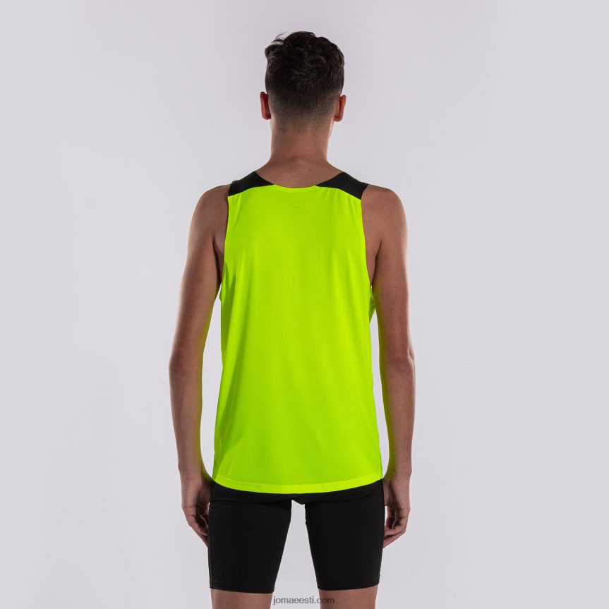 mehed varrukateta t-särk eliit x DJNBH3204 fluorestseeruv kollane must Joma