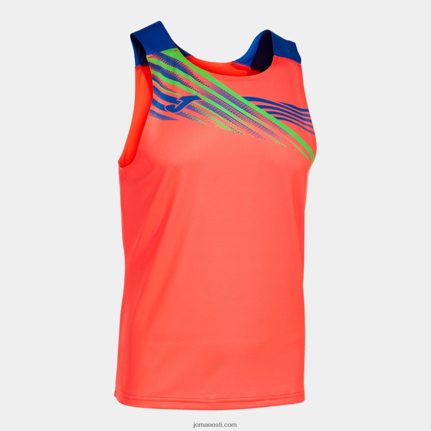 mehed varrukateta t-särk eliit x DJNBH4467 fluorestseeruv korallisinine Joma