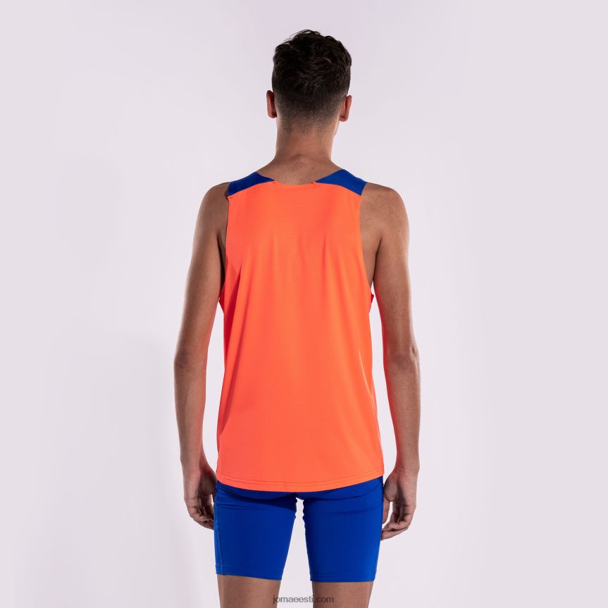mehed varrukateta t-särk eliit x DJNBH4467 fluorestseeruv korallisinine Joma