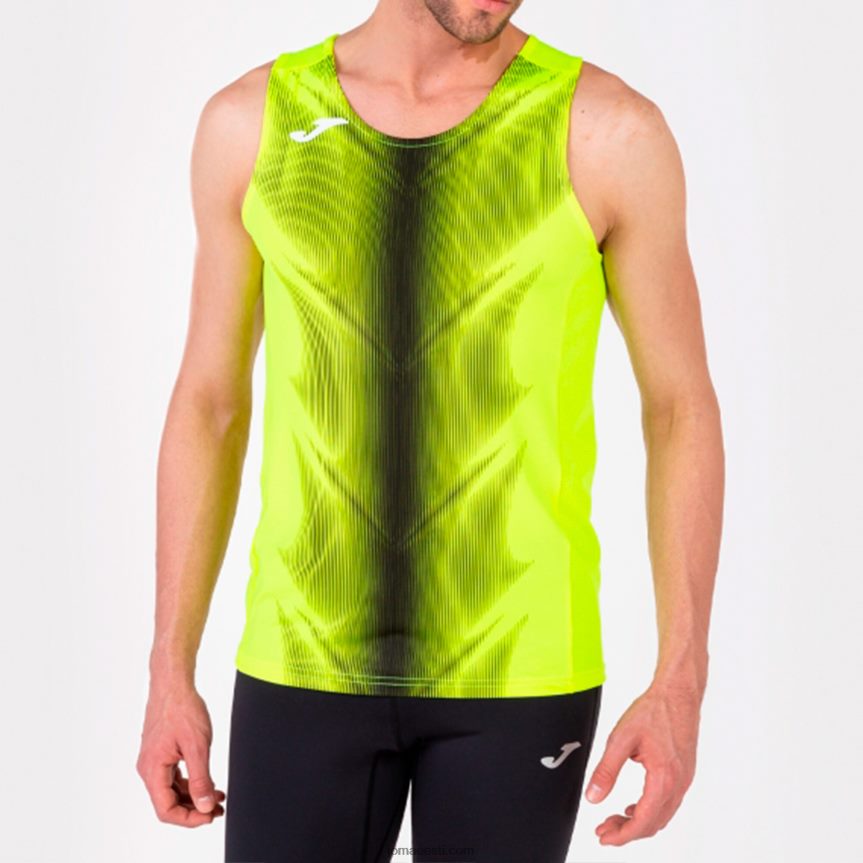 mehed varrukateta t-särk olimpia DJNBH1519 fluorestseeruv kollane must Joma