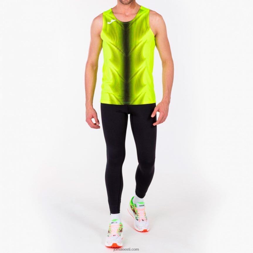 mehed varrukateta t-särk olimpia DJNBH1519 fluorestseeruv kollane must Joma