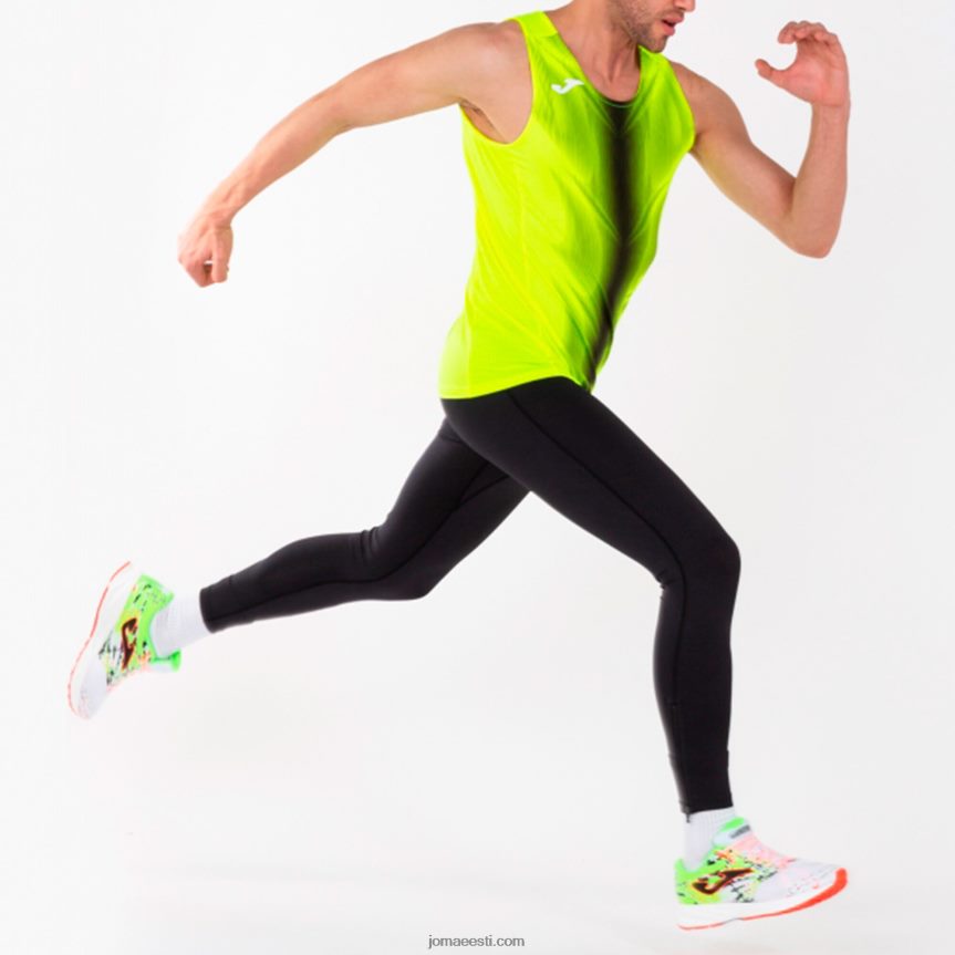 mehed varrukateta t-särk olimpia DJNBH1519 fluorestseeruv kollane must Joma