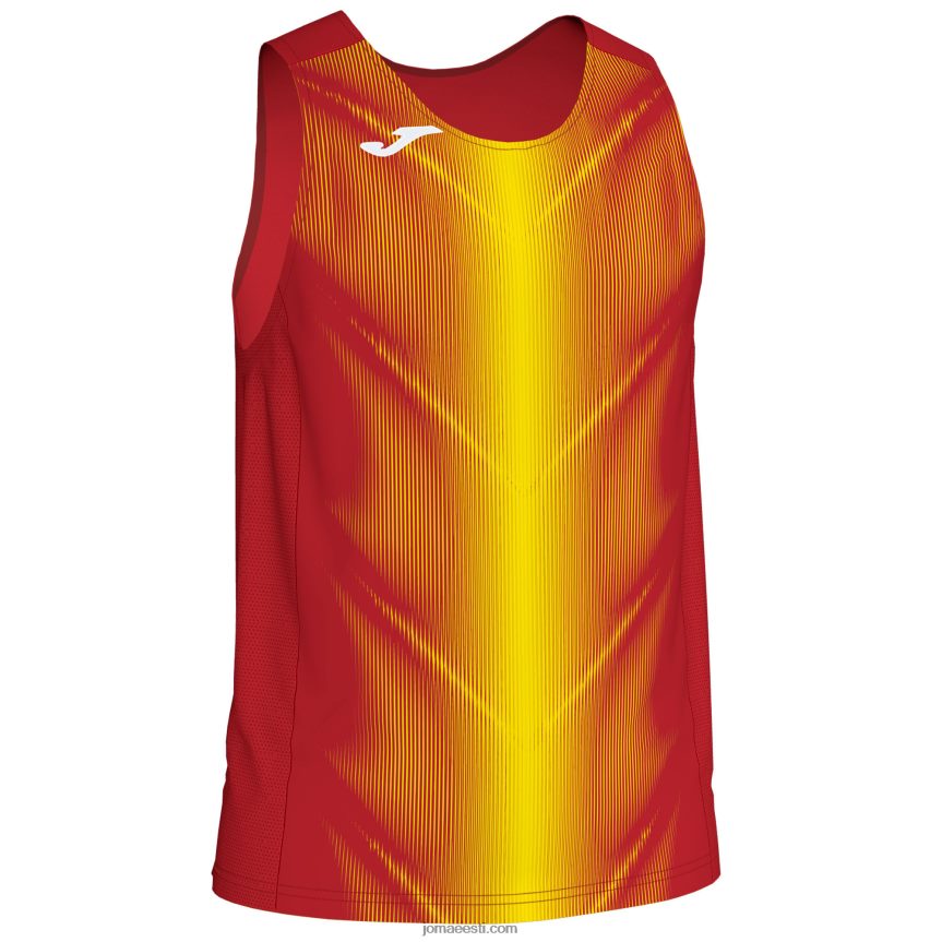 mehed varrukateta t-särk olimpia DJNBH4616 punane kollane Joma