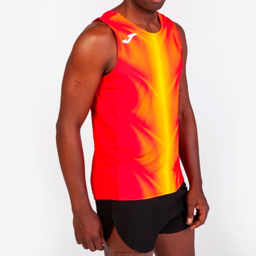 mehed varrukateta t-särk olimpia DJNBH4616 punane kollane Joma