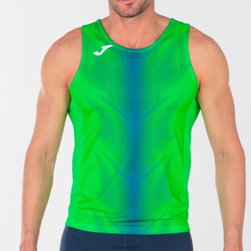 mehed varrukateta t-särk olimpia DJNBH558 fluorestseeruv roheline kuninglik sinine Joma