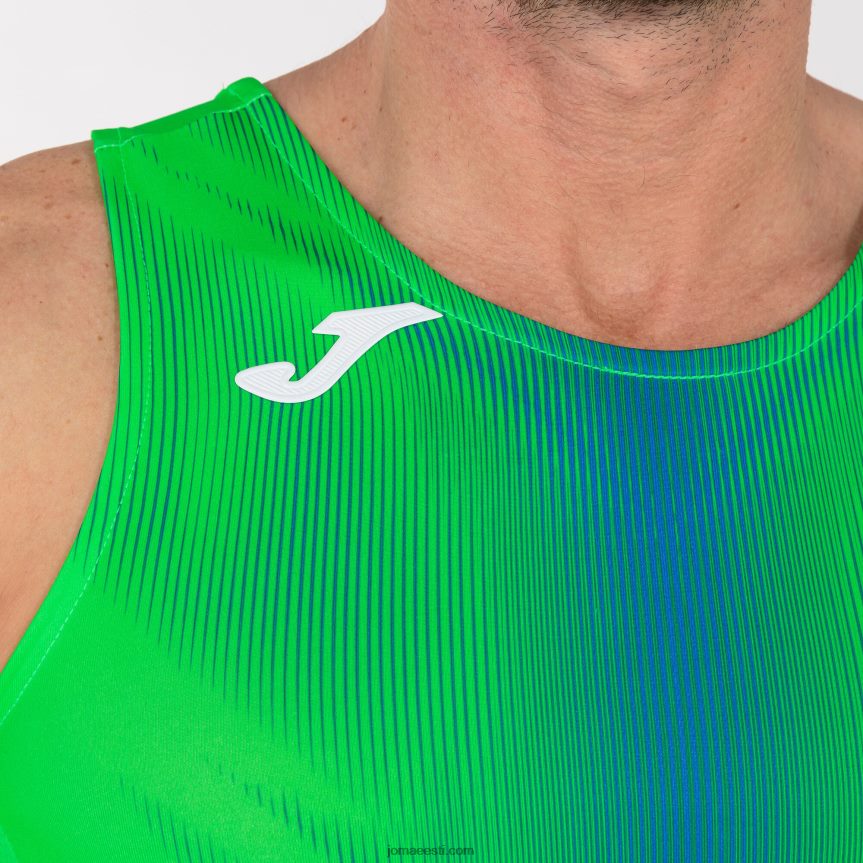mehed varrukateta t-särk olimpia DJNBH558 fluorestseeruv roheline kuninglik sinine Joma