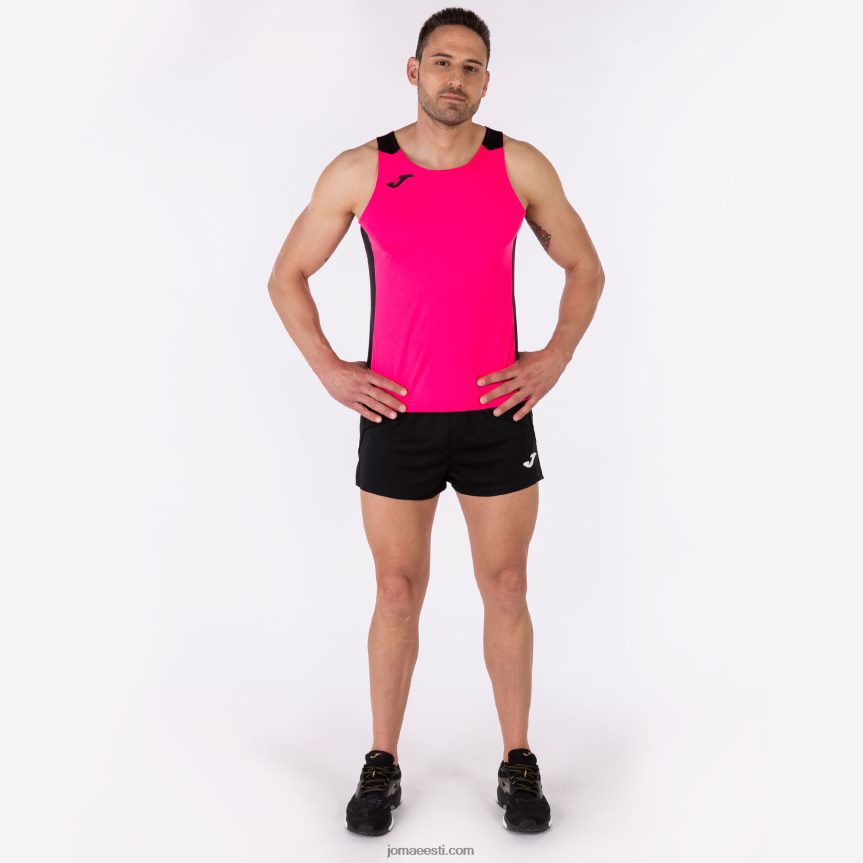 mehed tanki tipprekord ii DJNBH818 fluorestseeruv roosa must Joma