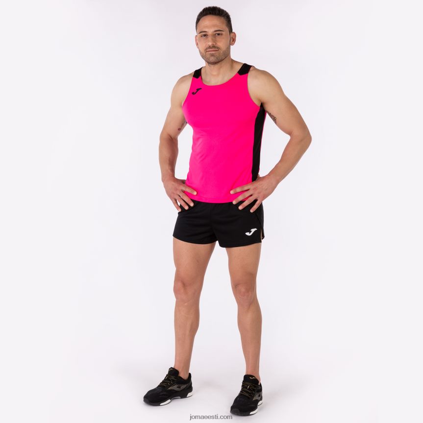 mehed tanki tipprekord ii DJNBH818 fluorestseeruv roosa must Joma