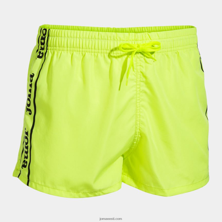 mehed ujumispükste tee DJNBH1221 fluorestseeruv kollane Joma