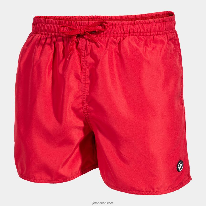 mehed ujumispükste triip DJNBH4681 punane Joma