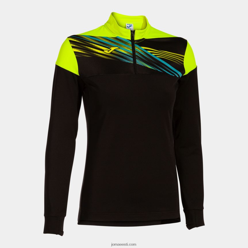 naised dressipluus eliit x DJNBH2407 must fluorestseeruv kollane Joma