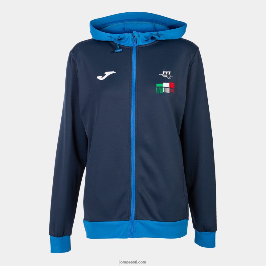 naised kapuutsiga jakk Itaalia tenniseliit DJNBH2286 mereväe sinine Joma