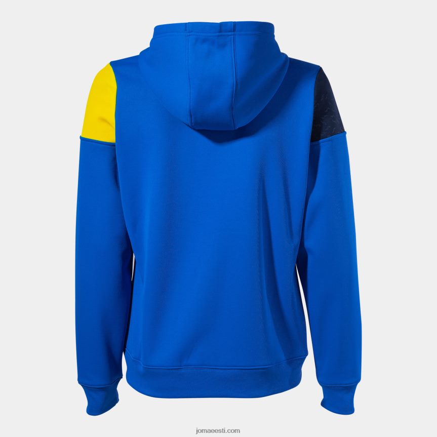 naised kapuutsiga jope crew v DJNBH1596 kuninglik sinine kollane meresinine Joma