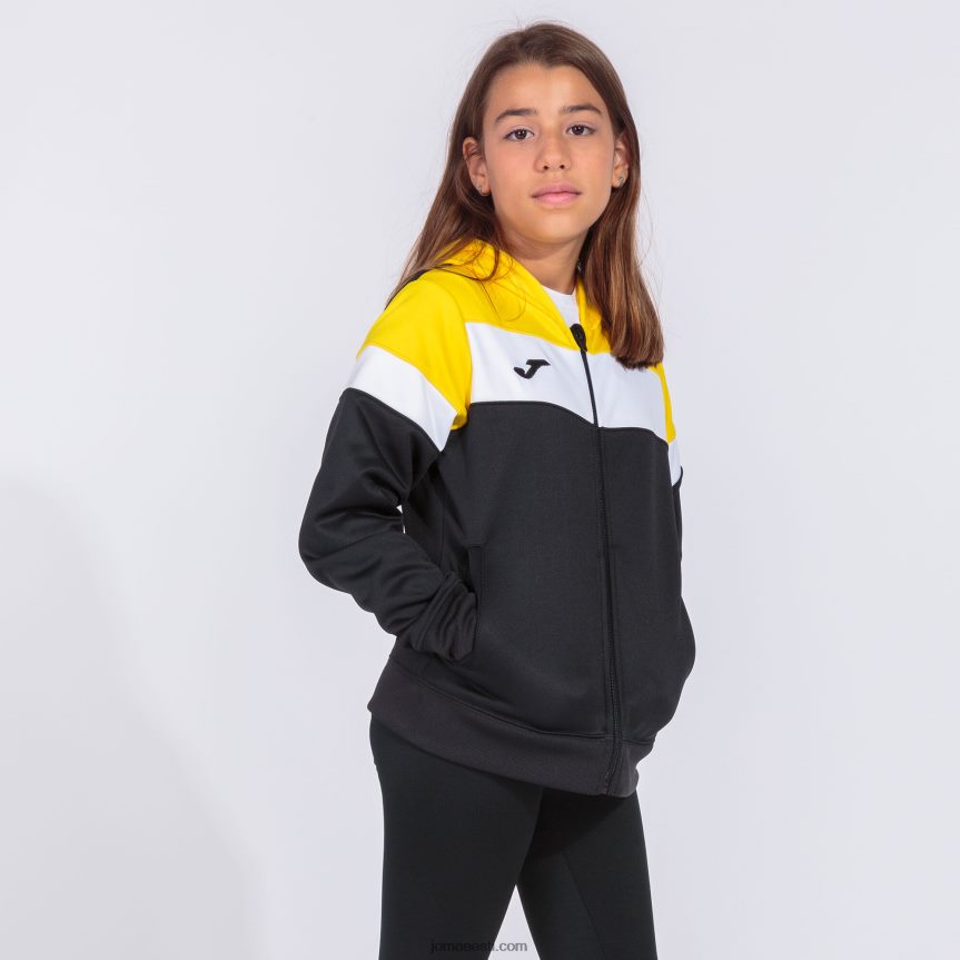 naised kapuutsiga jope meeskond iv DJNBH3844 must kollane valge Joma