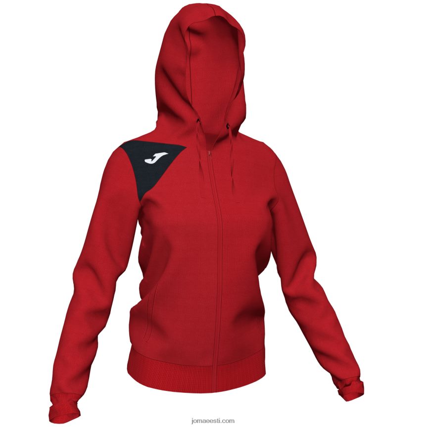 naised kapuutsiga jope spike ii DJNBH2517 punane must Joma