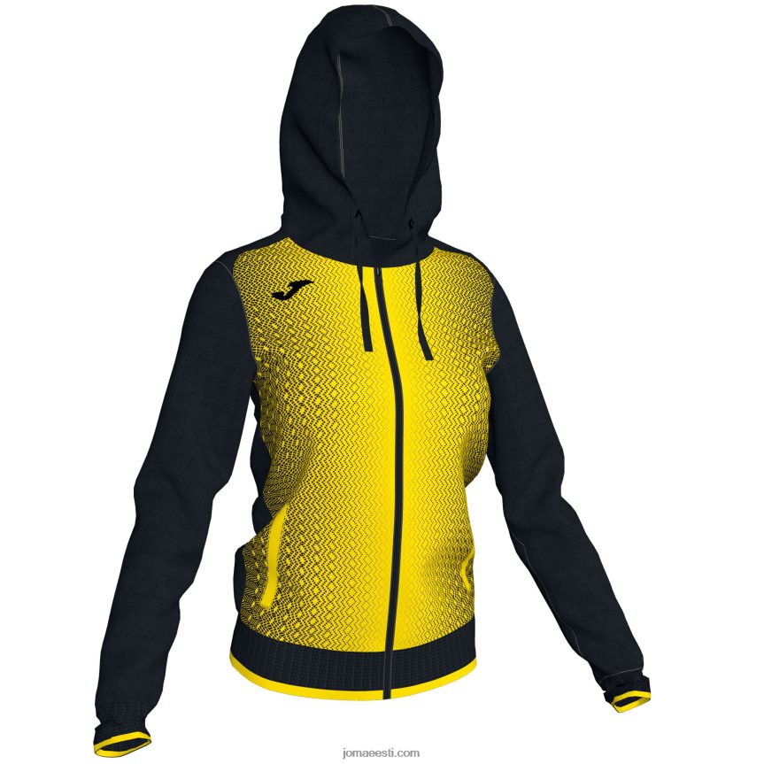 naised kapuutsiga jope supernova DJNBH2518 must kollane Joma
