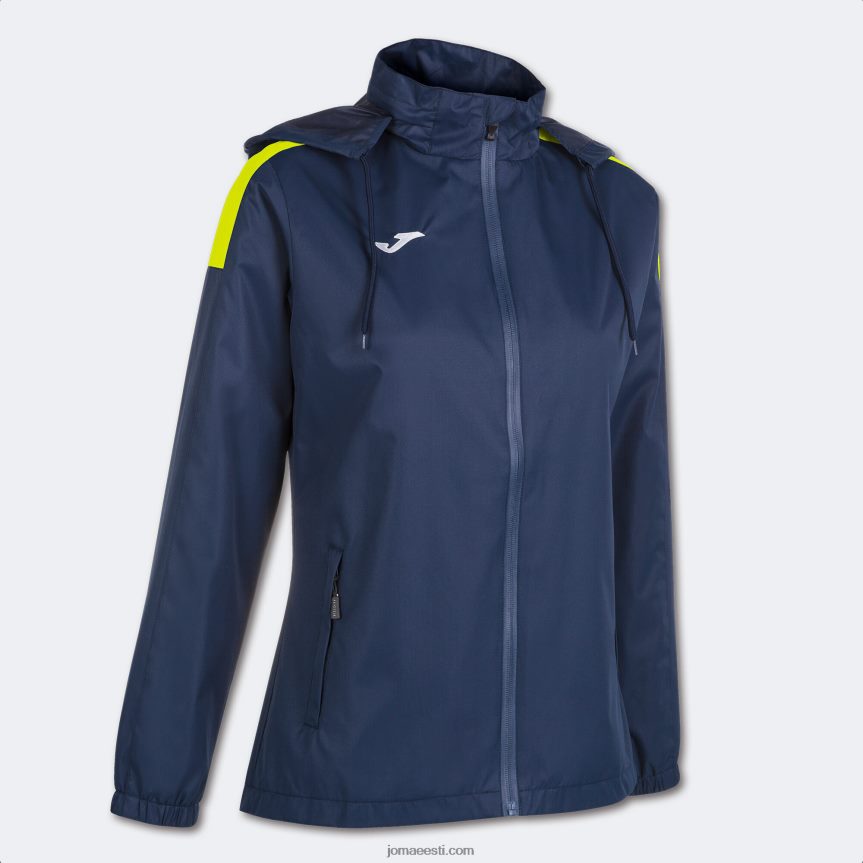naised vihmajope trivor DJNBH1702 tumesinine fluorestseeruv kollane Joma