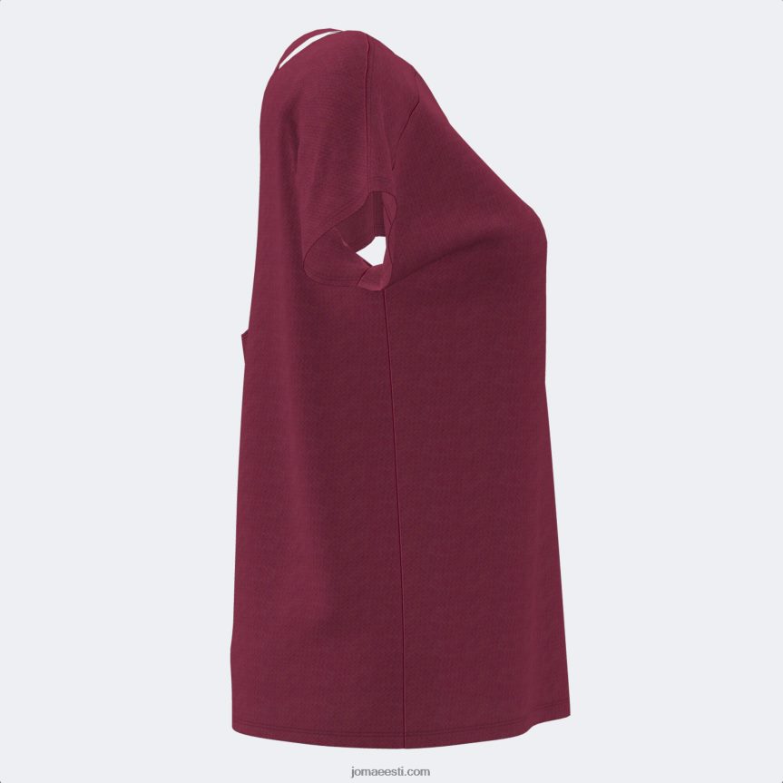 naised särgi lühikeste varrukatega südamik DJNBH2121 Burgundia Joma