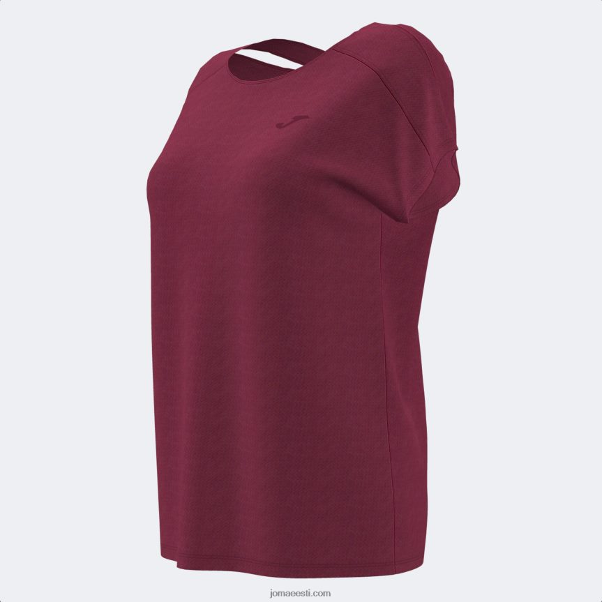 naised särgi lühikeste varrukatega südamik DJNBH2121 Burgundia Joma