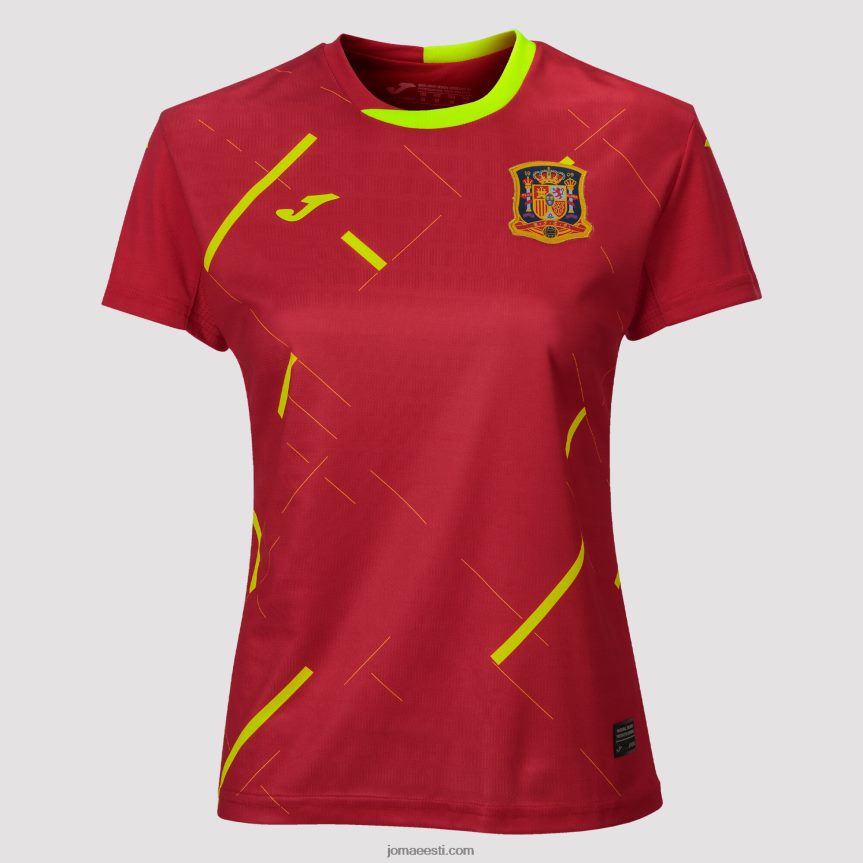 naised särk lühikeste varrukatega 1. vorm hispaania futsali valik DJNBH2513 punane Joma