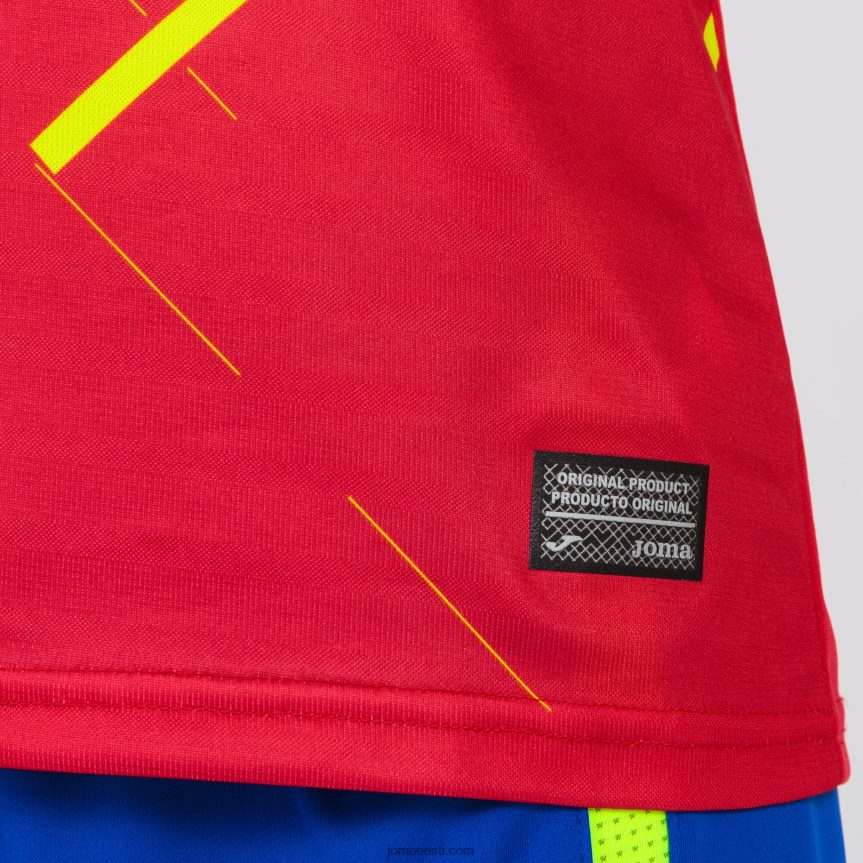 naised särk lühikeste varrukatega 1. vorm hispaania futsali valik DJNBH2513 punane Joma