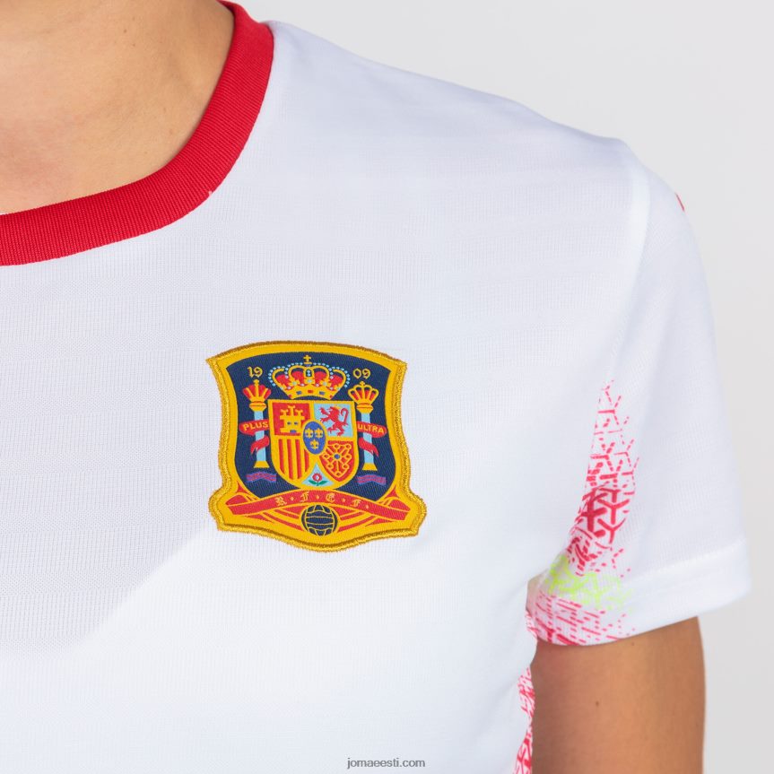 naised särk lühikeste varrukatega 2. vorm Hispaania futsali valik DJNBH2426 valge Joma