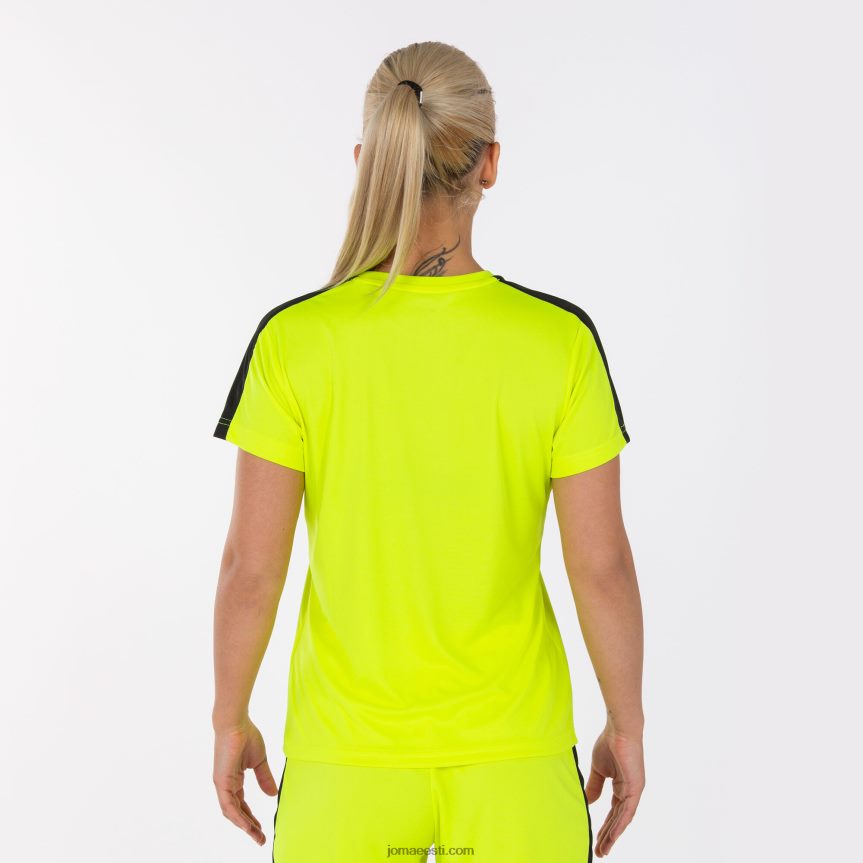 naised särk lühikeste varrukatega akadeemia iii DJNBH3892 fluorestseeruv kollane must Joma