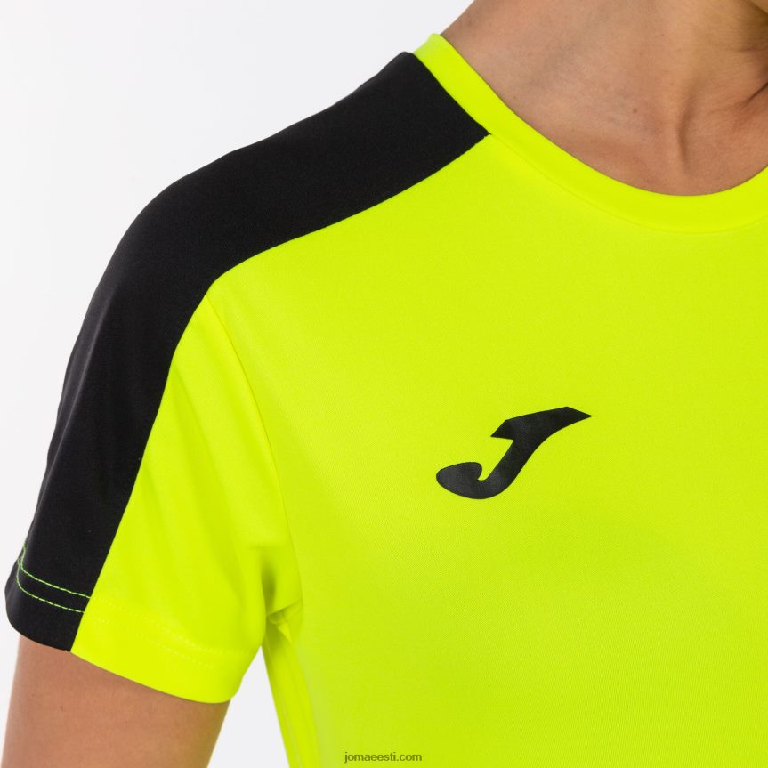 naised särk lühikeste varrukatega akadeemia iii DJNBH3892 fluorestseeruv kollane must Joma