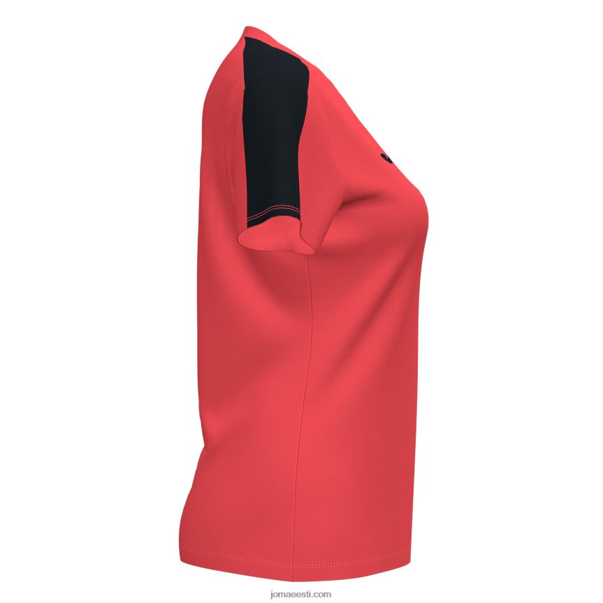 naised särk lühikeste varrukatega akadeemia iii DJNBH4055 fluorestseeruv korallimust Joma