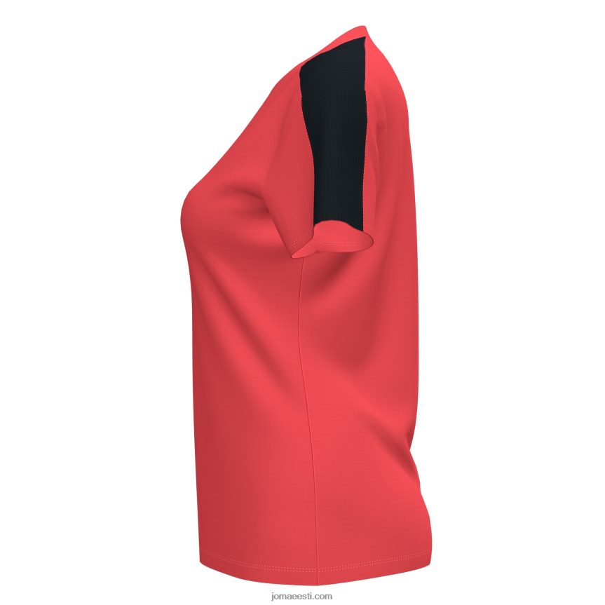naised särk lühikeste varrukatega akadeemia iii DJNBH4055 fluorestseeruv korallimust Joma