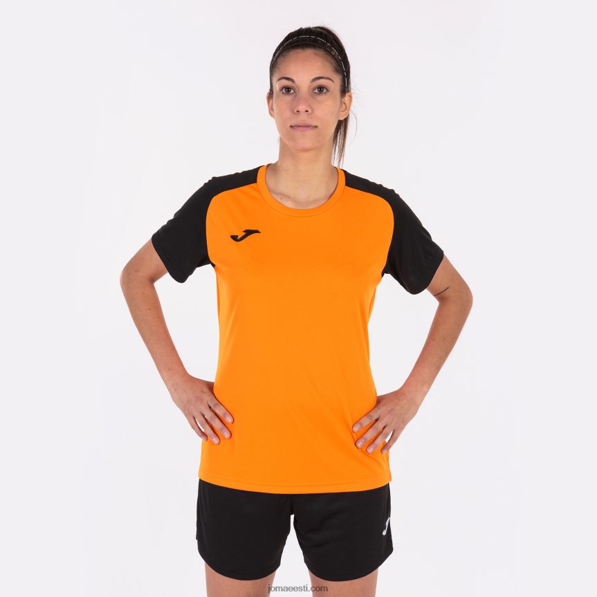 naised särk lühikeste varrukatega akadeemia iv DJNBH2369 oranž must Joma