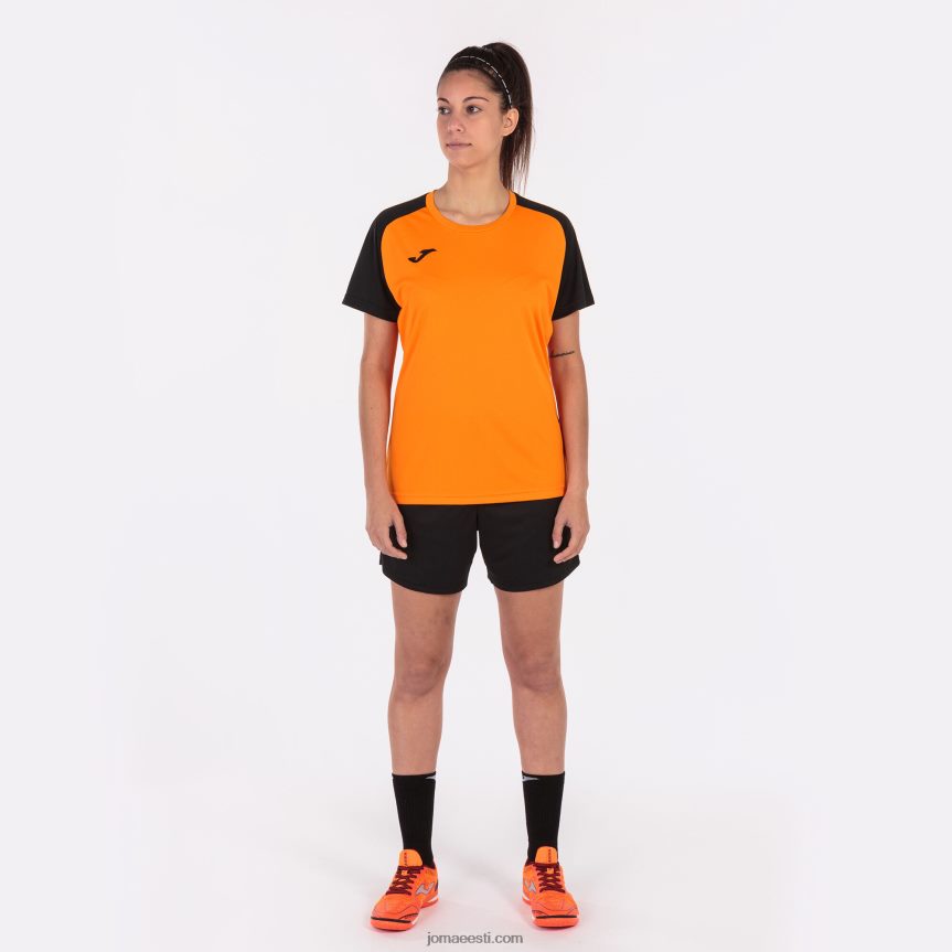 naised särk lühikeste varrukatega akadeemia iv DJNBH2369 oranž must Joma