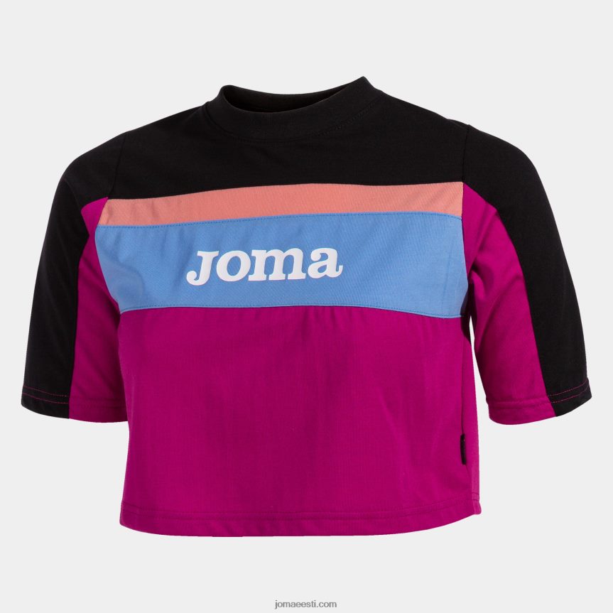 naised särk lühikeste varrukatega california DJNBH2244 fuksia must Joma