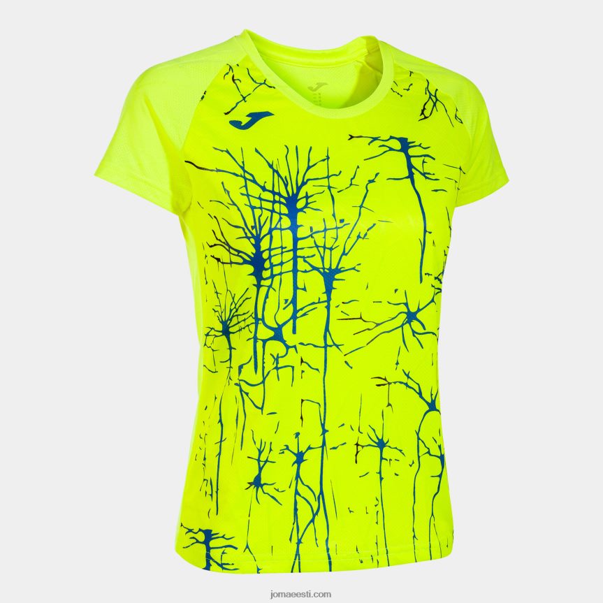 naised särk lühikeste varrukatega eliit ix DJNBH3713 fluorestseeruv kollane Joma