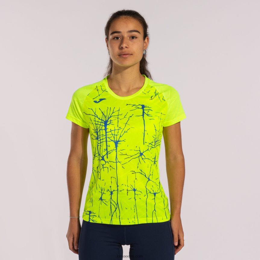 naised särk lühikeste varrukatega eliit ix DJNBH3713 fluorestseeruv kollane Joma