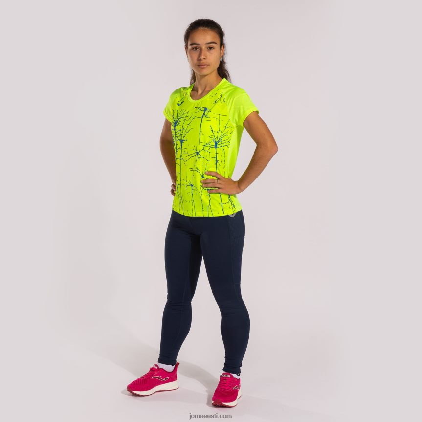naised särk lühikeste varrukatega eliit ix DJNBH3713 fluorestseeruv kollane Joma