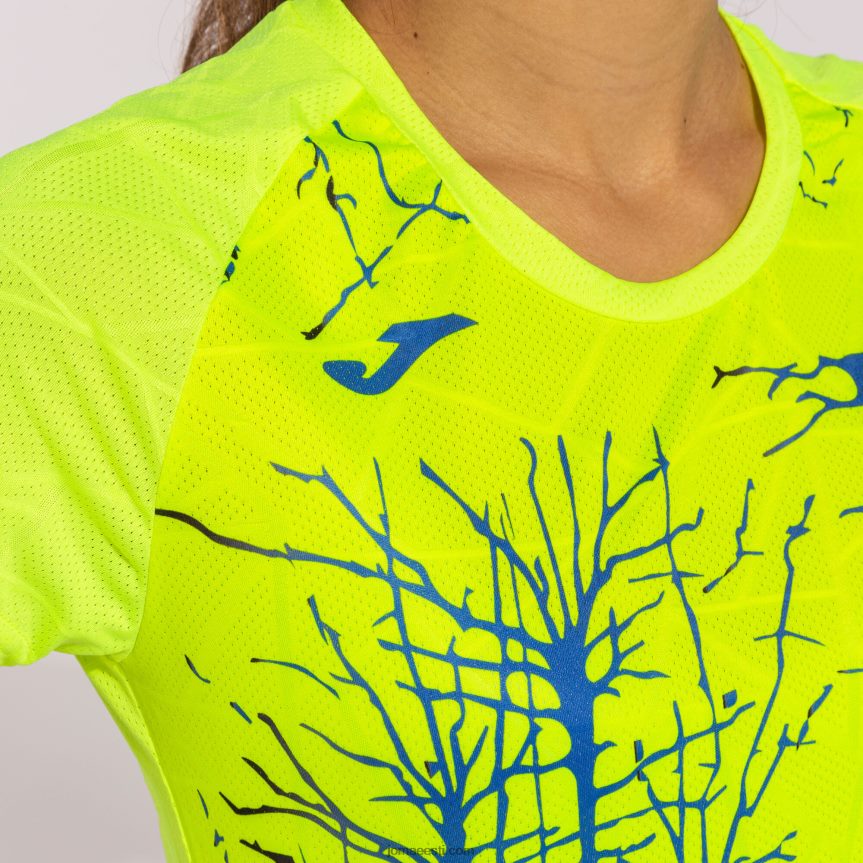 naised särk lühikeste varrukatega eliit ix DJNBH3713 fluorestseeruv kollane Joma
