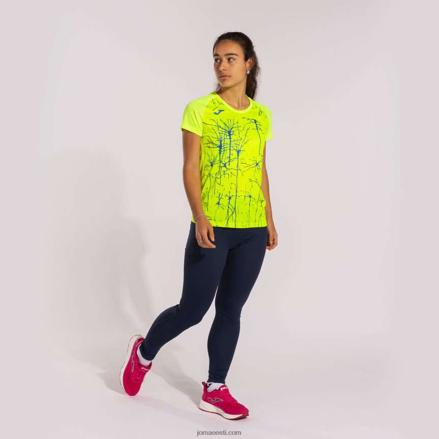 naised särk lühikeste varrukatega eliit ix DJNBH3713 fluorestseeruv kollane Joma