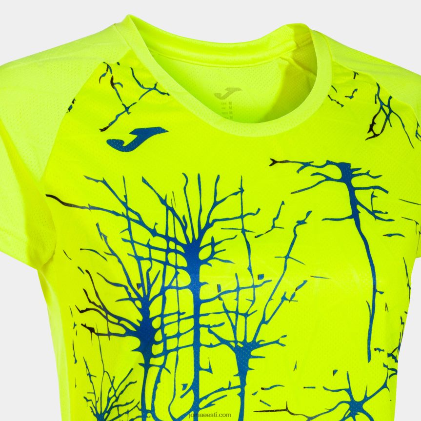 naised särk lühikeste varrukatega eliit ix DJNBH3713 fluorestseeruv kollane Joma