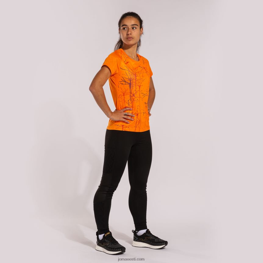 naised särk lühikeste varrukatega eliit ix DJNBH3862 oranž Joma