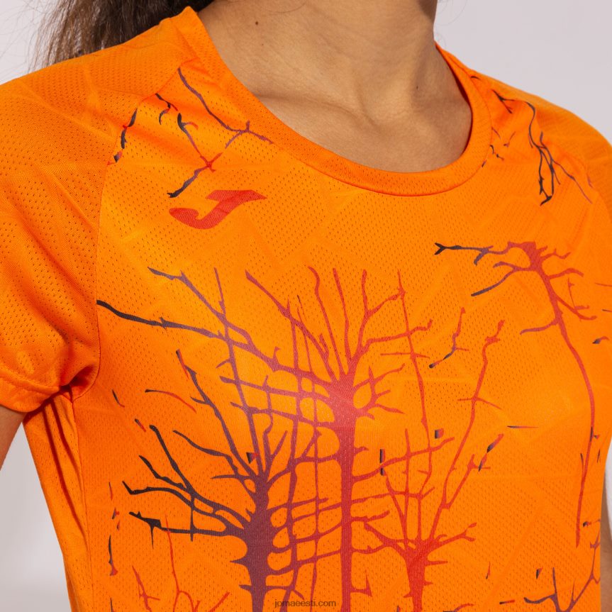 naised särk lühikeste varrukatega eliit ix DJNBH3862 oranž Joma