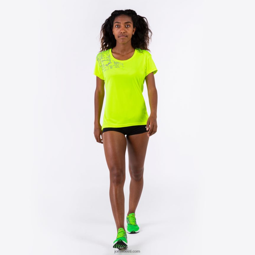 naised särk lühikeste varrukatega eliit viii DJNBH1838 fluorestseeruv kollane Joma