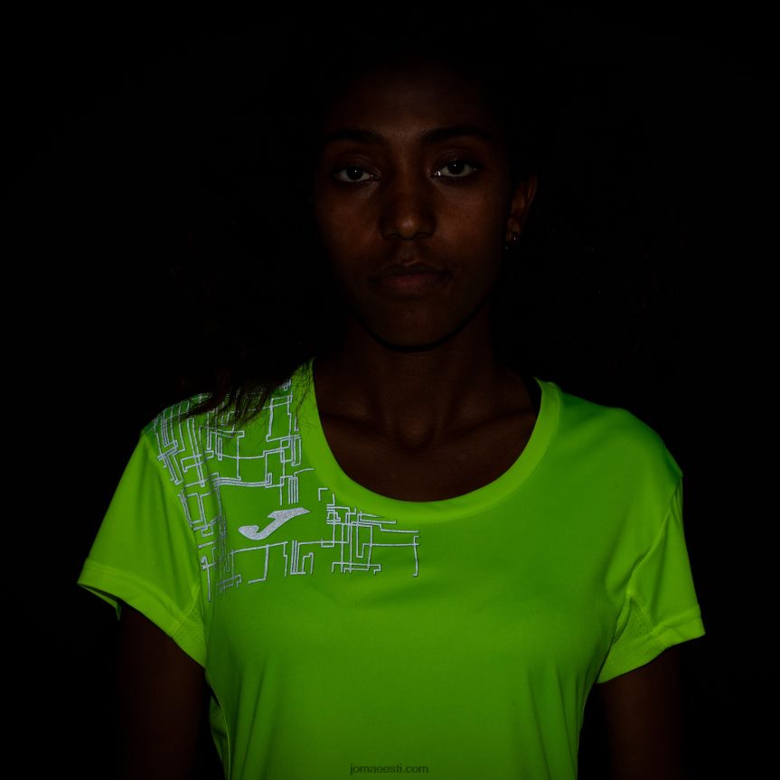 naised särk lühikeste varrukatega eliit viii DJNBH1838 fluorestseeruv kollane Joma