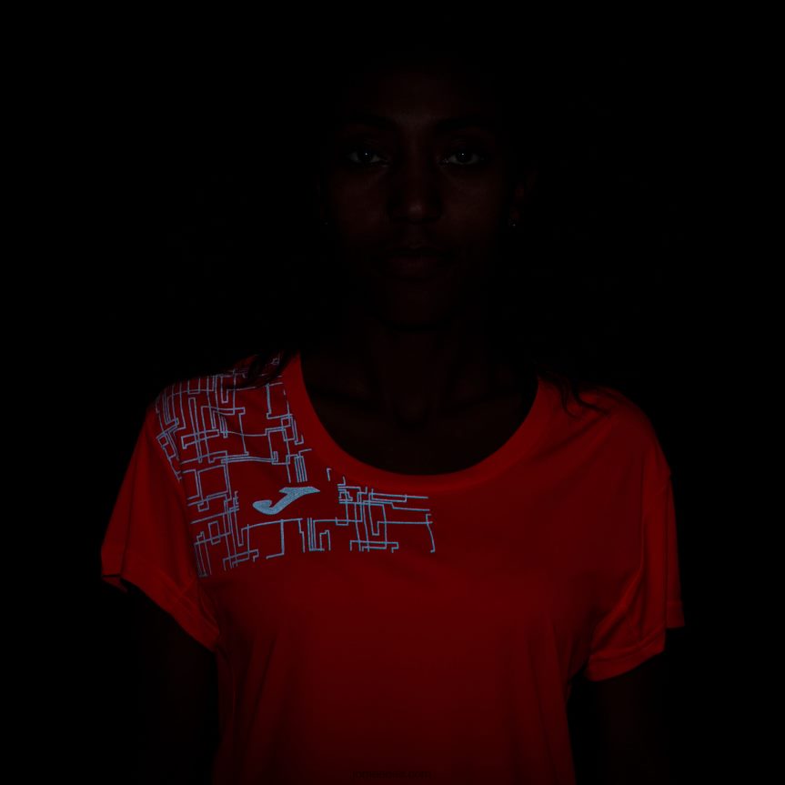 naised särk lühikeste varrukatega eliit viii DJNBH1977 fluorestseeruv korall Joma