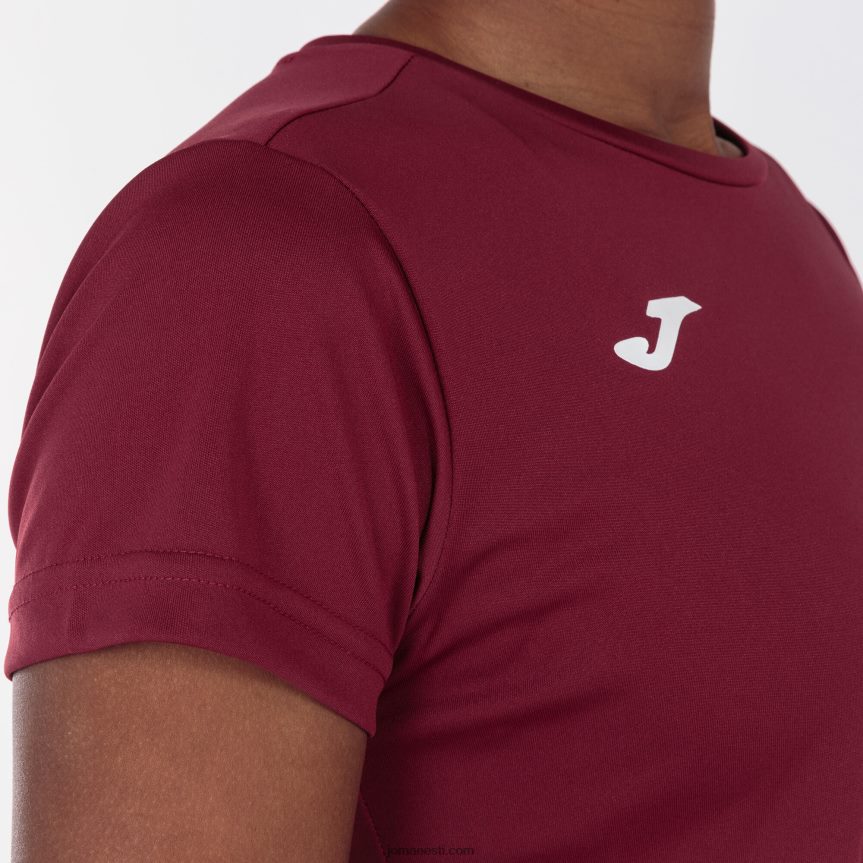 naised särk lühikeste varrukatega kombineeritud DJNBH1693 Burgundia Joma