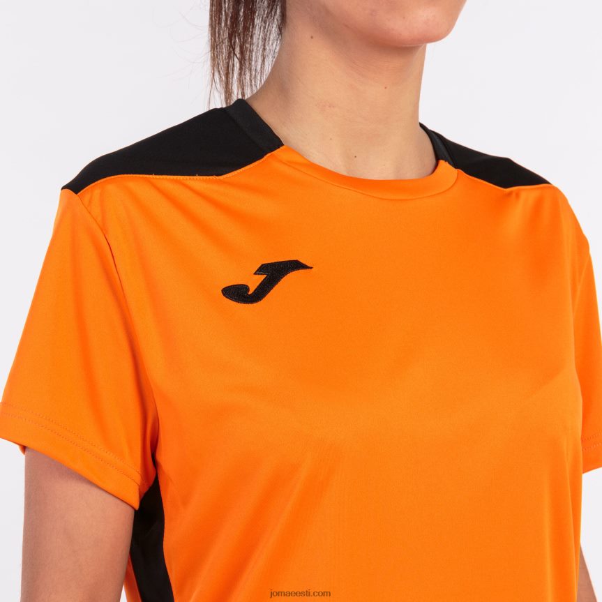 naised särk lühikeste varrukatega meistrivõistlused vi DJNBH2235 oranž must Joma