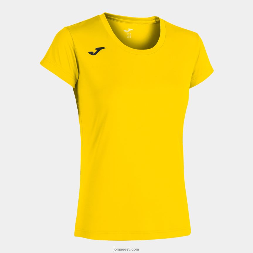 naised särk lühikeste varrukatega rekord ii DJNBH2484 kollane Joma